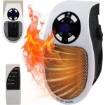 Chauffage enfichable 500w, mini chauffe - air �lectrique socket, chauffage d'espace mural avec t�l�commande, ...
