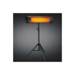 Le poisson qui jardine - chauffage d'extrieur terrasse ou atelier sur pied 2500w noir - noir