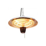 Le poisson qui jardine - chauffage d'extérieur terrasse en plafonnier 1500w à suspendre - argent Le poisson qui jardine - chauffage d'extérieur terrasse en plafonnier 1500w à suspendre - argent