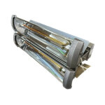 Chauffage infrarouge 3000w court acier inox 200x460x170mm 230v reflecteur argent irctt30 inox