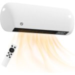 Chauffage mural - homcom - cramique - 1000 / 2000w - ventilateur, thermostat, minuterie - pp et pa - ...