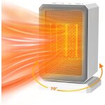 Chauffage portatif silencieux et �conome en �nergie de 1 500 w, chauffage c�ramique ptc avec minuterie ...