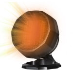 Chauffage de salle de bain ptc noir, chauffage en c�ramique 1800 w, chauffage �lectrique, �conomie d'�nergie, ...