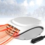 Chauffage soufflant 2 en 1 pour voiture, 12 v 120 w, chauffage rapide portable rotatif avec prise allume ...