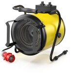 Chauffage soufflant professionnel 9kw - radiateur industriel, thermostat & angle r�glable pour chantier ...