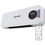 Greenice - chauffage + ventilateur ptc 1500w blanc tlcommande
