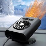 Chauffage de voiture 12v, 200w d�givreur rotatif � 360 �, 2 en 1 chauffage desembuage de voiture d�givreurs ...