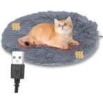 Chauffant pour chat, couverture lectrique pour animal de compagnie en peluche, coussin chauffant pour ...