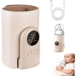 Chauffe biberon portable, chauffe - biberon sans fil usb, �cran led, 6 niveaux de temp�rature 38 - 50�c, ...