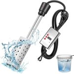 Chauffe - eau lectrique  immersion de 2 500 w avec couvercle en acier inoxydable 304 et thermostat, ...