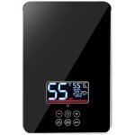 Chauffe - eau �lectrique instantan�, 6 000 w, 220 v, avec douchette et flexible, �cran tactile led, temp�ratur ...