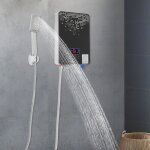 Chauffe - eau �lectrique instantan�, 6500 w, 220 v, avec affichage de la temp�rature et pomme de douche. ...