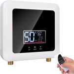 Chauffe eau instantane 7500w gistuch chauffe eau electrique sans rservoir affichage led mural support ...