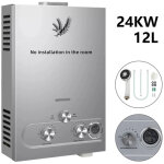 Chauffe - eau instantan� au gpl, 12 l 24 kw, chauffe - eau propane / butane avec affichage led et protections ...