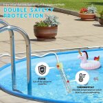 Chauffe - piscine �lectrique de voyage avec protection en acier inoxydable pour piscines enterr�es, jaune, ...