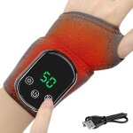 Chaufferette poignet chauffant avec 3 modes de vibration, bandage thermique sans fil pour coude genou ...