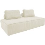 Sweeek - chauffeuse 2 places pour canapé modulable velours côtelé velours côtelé crème Sweeek - chauffeuse 2 places pour canapé modulable velours côtelé velours côtelé crème