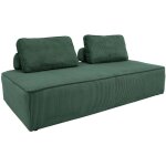 Sweeek - chauffeuse 2 places pour canapé modulable velours côtelé velours côtelé vert Sweeek - chauffeuse 2 places pour canapé modulable velours côtelé velours côtelé vert