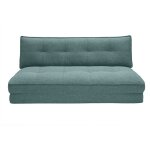 Miliboo - chauffeuse 2 places convertible en tissu vert de gris sally