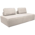 Chauffeuse pour canap� modulable tissu bouclette beige 2 places bao. l 180 x p 90 x h 74cm