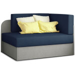 Chauffeuse / lit enfant zayah en tissu - bleu