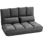 Chauffeuse matelas d'appoint - homcom - inclinaison dossier r�glable 14 positions - 2 coussins inclus ...