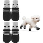 Chaussettes pour chien, chaussons velcro r�glables et imperm�ables avec protection de pattes antid�rapante, ...