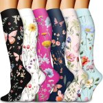 Chaussettes de compression pour femmes et hommes, id�ales pour la circulation, la course � pied, l'athl�tisme, ...
