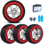 Chaussettes � neige pour pneus de voiture, cha�ne � neige en textile �pais, antid�rapant, housse de roue ...