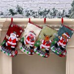 Chaussettes de nol bas de dcoration de noel 3d accessoires de sapin de nol de neige wapiti ours pre ...