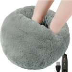 Chaussons / bottes chauffants �lectriques unisexes usb pour l'hiver, en peluche chaude. gris.