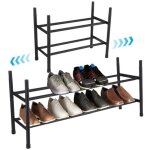 [jamais utilis]chaussure 2 niveaux, tagre chaussures extensible 44 - 82cm, range chaussures en acier ...
