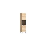 Chb collection - colonne 1 porte vitre 30x29x125 cm dcor chne - bostoz