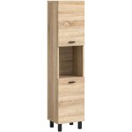 Chb collection - colonne 2 portes 30x29x125 cm d�cor ch�ne - bostoz