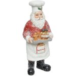 Chef p�re no�l en hiver effet givr� h 28 cm - feeric christmas