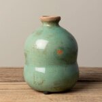 Vase bulles vert d'eau céramique 13x9cm Vase bulles vert d'eau céramique 13x9cm