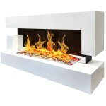 Chemin'arte cheminée électrique murale quartz 120 cm - effet flammes led, chauffage programmable, télécommande ... Chemin'arte cheminée électrique murale quartz 120 cm - effet flammes led, chauffage programmable, télécommande ...