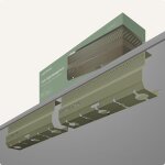 Chemin de c�bles sous bureau desktronic - 2 pi�ces - vert