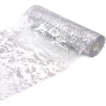 Chemin de table en feuille d'argent de 5 m�tres de long et 28 centim�tres de large, id�al pour les f�tes, ...
