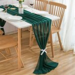 Chemin de table en mousseline de soie dcoration de table de mariage, rose fonc, 300 x 70 cm, couleur ...