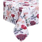 Chemin de table, nappe 85x85, motif floral carr�