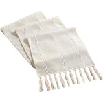 Chemin de table � pompons style boh�me - style maison de campagne - lavable - d�coration de table pour ...