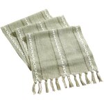 Chemin de table � pompons style boh�me - style maison de campagne - lavable - d�coration de table pour ...