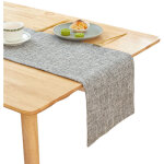 Chemin de table printemps moderne, imperm�able, chemin de table imperm�able, aspect lin, gris, chemin ...