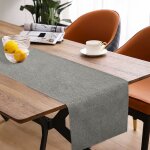 Chemin de table printemps moderne, impermable, gris fonc, chemin de table impermable, aspect lin, ...