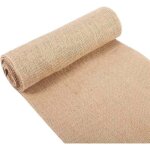 Chemin de table rustique en toile de jute et ruban, d�coration d'int�rieur, chaise, mariage, f�te, 30 ...