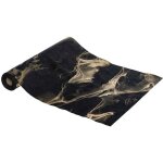 Chemin de table tissu noir marbr� dor� 28 x 300 cm - feeric christmas