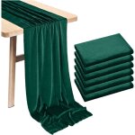 Chemin de table en velours vert no�l 40x275 cm