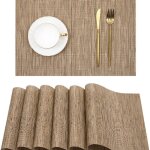 Chemin de table en vinyle tiss pour intrieur et extrieur, 30, 5 x 137, 2 cm, lavable et facile  nettoyer, ...