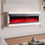 Chemin�e bio�thanol 161 cm, avec flammes r�alistes 12 couleurs, chauffage 750w et 1500w, �clairage led, ...